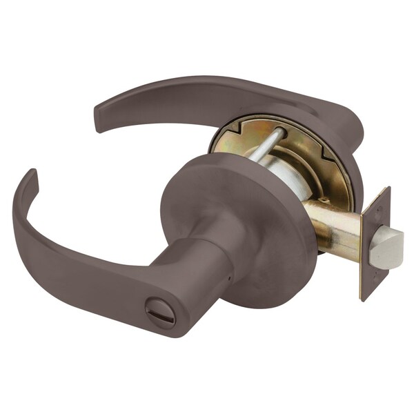 Grade 1 Privacy Cylindrical Lock, Non-keyed, Quantum Lever, Standard Rose, Dark Oxidized Satin Bronz